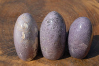 Polished Lepidolite Standing Free Forms x 3 From Madagascar - TopRock