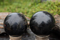 Polished Iolite Water Sapphire Spheres x 2 From Madagascar - TopRock