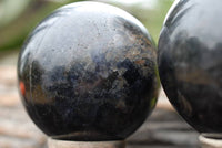 Polished Iolite Water Sapphire Spheres x 2 From Madagascar - TopRock