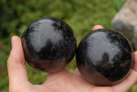 Polished Iolite Water Sapphire Spheres x 2 From Madagascar - TopRock