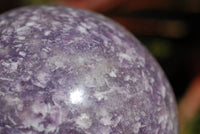 Polished Lepidolite Spheres (One with Indicolite Blue Tourmaline) x 3 From Madagascar - TopRock