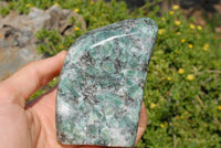 Polished Emeralds In Matrix Standing Free Forms x 2 From Zimbabwe - TopRock