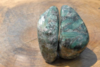 Polished Emeralds In Matrix Standing Free Forms x 2 From Zimbabwe - TopRock