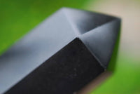 Polished Black Basalt Crystal Points x 5 From Madagascar - TopRock