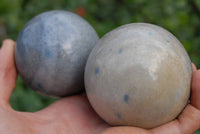 Polished Blue Spotted Spinel Spheres x 2 From Ambatofinadrahana, Madagascar - TopRock