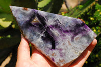 Polished Watermelon Fluorite Crystal Points x 2 From Vis, Namibia - TopRock