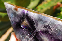 Polished Watermelon Fluorite Crystal Points x 2 From Vis, Namibia - TopRock