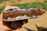 Polished Watermelon Fluorite Crystal Points x 2 From Vis, Namibia - TopRock