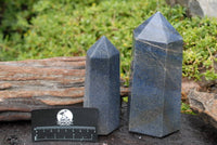 Polished Lazulite (Magnesium, Iron, and Aluminium Phosphate) Crystal Points x 2 From Ambatfinhandrana, Madagascar - TopRock