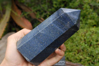 Polished Lazulite (Magnesium, Iron, and Aluminium Phosphate) Crystal Points x 2 From Ambatfinhandrana, Madagascar - TopRock