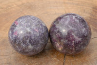 Polished Lepidolite With Pink Tourmaline Spheres x 4 From Madagascar - TopRock