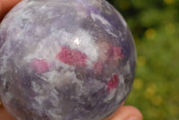 Polished Lepidolite With Pink Tourmaline Spheres x 4 From Madagascar - TopRock