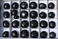 Polished Black Basalt Gallets x 25 From Madagascar - TopRock