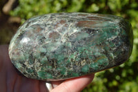 Polished Green Emerald In Matrix Standing Free Forms x 2 From Zimbabwe - TopRock