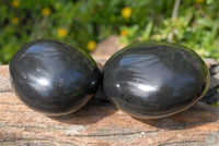 Polished Black Basalt Gallets x 25 From Madagascar - TopRock