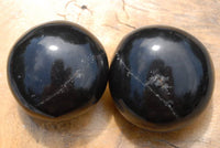 Polished Black Basalt Gallets x 25 From Madagascar - TopRock