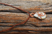 Polished Facetted Freeform Smithsonite Crystals Set In Copper Art Wire Wrap Pendant - sold per piece From South Africa - TopRock