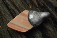 Polished Salmon Aragonite Jewellery Pendant Pieces Set With Putty x 12 From Namibia - TopRock