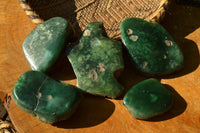 Polished Mtorolite Emerald Chrysophrase Plates x 6 From Zimbabwe - TopRock