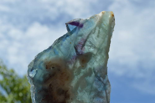 Polished Watermelon Fluorite Slices x 2 From Vis, Namibia - TopRock