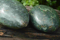 Polished Green Fuchsite Quartz Standing Free Form With Pyrite Specks x 2 From Madagascar - TopRock