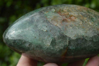 Polished Green Fuchsite Quartz Standing Free Form With Pyrite Specks x 2 From Madagascar - TopRock