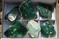 Polished Mtorolite Emerald Chrome Chrysoprase Plates x 6 From Mutorashanga, Zimbabwe - TopRock