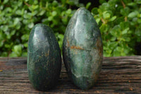 Polished Green Fuchsite Quartz Standing Free Form With Pyrite Specks x 2 From Madagascar - TopRock