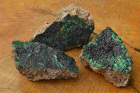 Natural Malachite Specimens x 3 From Tenke Fungumure, Congo - TopRock