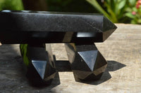 Polished Black Basalt Crystal Points x 6 From Madagascar - TopRock