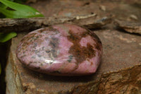 Polished Near Solid Red Rhodonite Hearts x 4 From Madagascar - TopRock