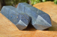 Polished Highly Selected Lazulite Crystal Towers x 2 From Ambatofinandrahana, Madagascar - TopRock