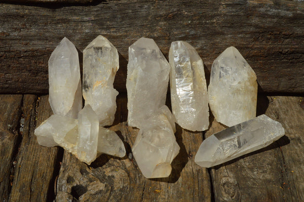 Natural Single Clear Quartz Crystals  x 20 From Serenje, Zambia - TopRock