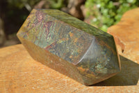 Polished Green Opal Standing Free Form and  Tower x 2 From Antsirabe, Madagascar - TopRock