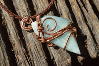 Polished Mixed Jewellery Free Forms With Copper Art Wire Pendants x 6 From Southern Africa - TopRock