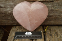 Polished Medium to Large Rose Quartz Hearts x 2 From Ambatondrazaka, Madagascar - TopRock