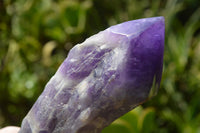 Polished Chevron 'Witches Hat' Amethyst Crystals x 5 From Zambia - TopRock