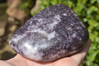 Polished Large Dark Reddish Purple Lepidolite Free Forms x 4 From Zimbabwe - TopRock