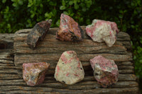 Natural Cobbed Rhodonite Pieces x 12 From Rushinga, Zimbabwe - TopRock