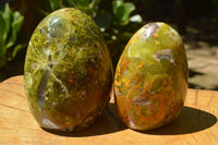 Polished Highly Selected Green Opal Standing Free Forms x 6 From Antsirabe, Madagascar - TopRock