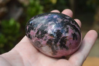 Polished Pink & Black Rhodonite Items (3x Eggs & 1x Heart) x 4 From Ambindavato, Madagascar - TopRock