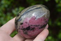 Polished Pink & Black Rhodonite Items (3x Eggs & 1x Heart) x 4 From Ambindavato, Madagascar - TopRock