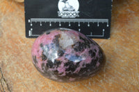 Polished Pink & Black Rhodonite Items (3x Eggs & 1x Heart) x 4 From Ambindavato, Madagascar - TopRock