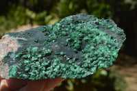 Natural Botryoidal Drusy Malachite on Matrix Specimens x 3 From Congo - TopRock