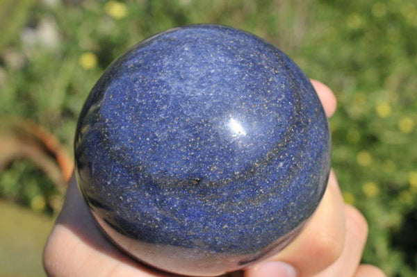 Polished Lazulite (Magnesium, Iron, and Aluminium Phosphate) Spheres x 2 From Madagascar - TopRock