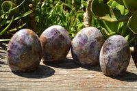 Polished Flower Dream Amethyst Standing Free Forms x 4 From Madagascar - TopRock