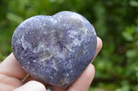 Polished Medium & Large Lepidolite Crystal Hearts (Variable Colour intensity) x 6 From Madagascar - TopRock