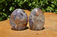 Polished Flower Dream Amethyst Standing Free Forms x 4 From Madagascar - TopRock