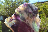 Polished Semi Translucent Watermelon Fluorite Slices x 2 From Uis, Namibia - TopRock