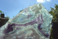 Polished Semi Translucent Watermelon Fluorite Slices x 2 From Uis, Namibia - TopRock